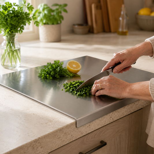Planche à découper inox — la dernière que vous achèterez