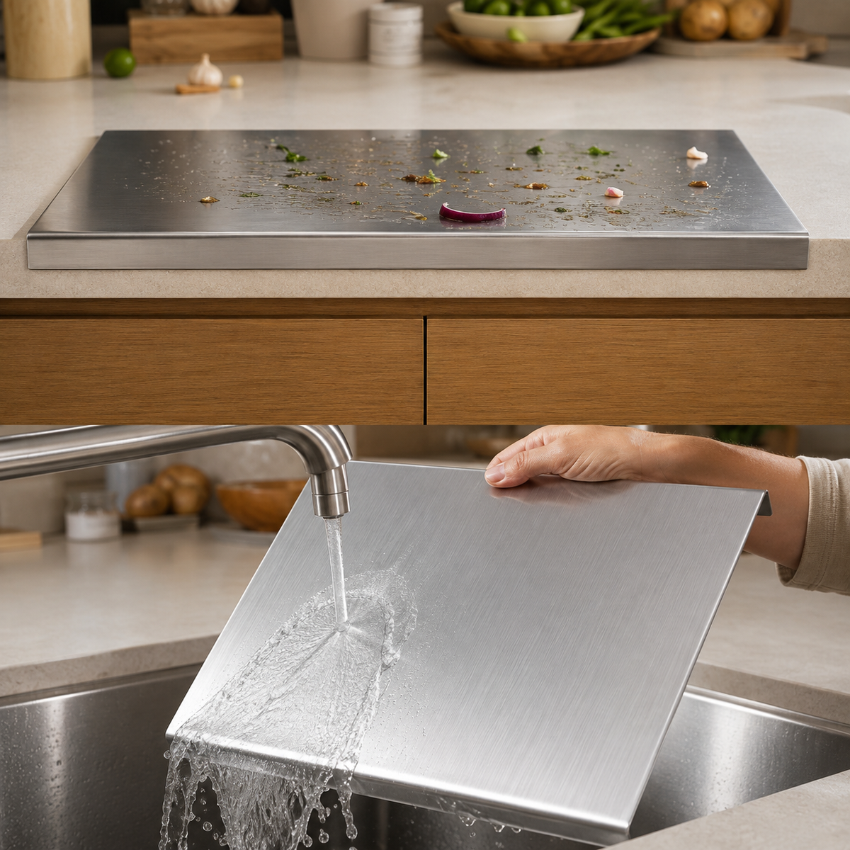 Planche à découper inox — la dernière que vous achèterez