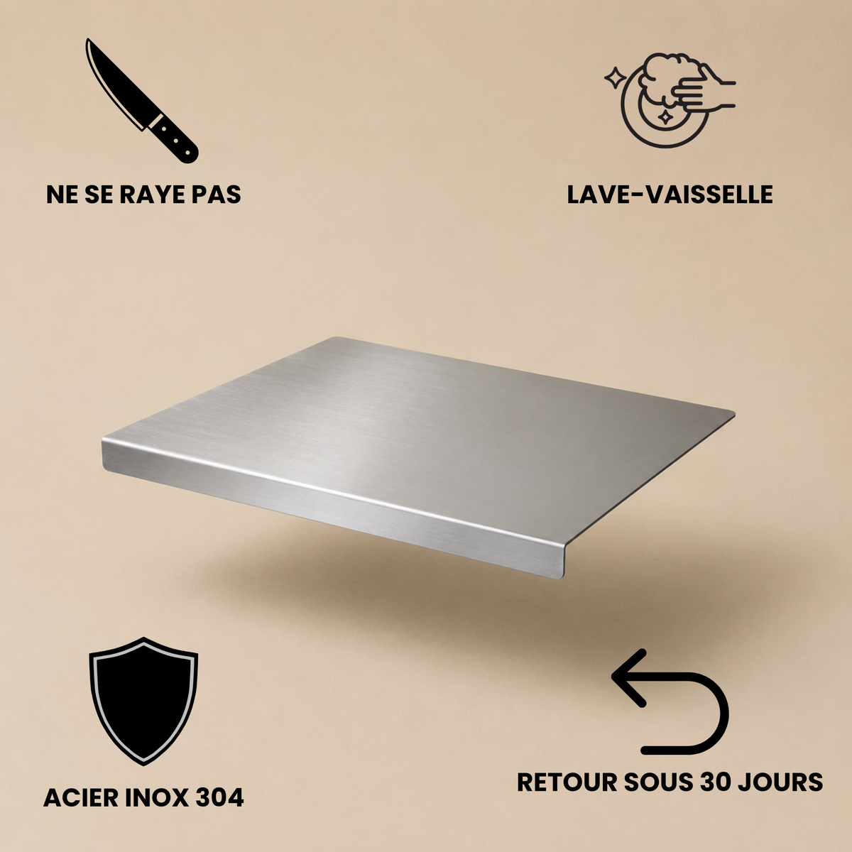 Planche à découper inox — la dernière que vous achèterez